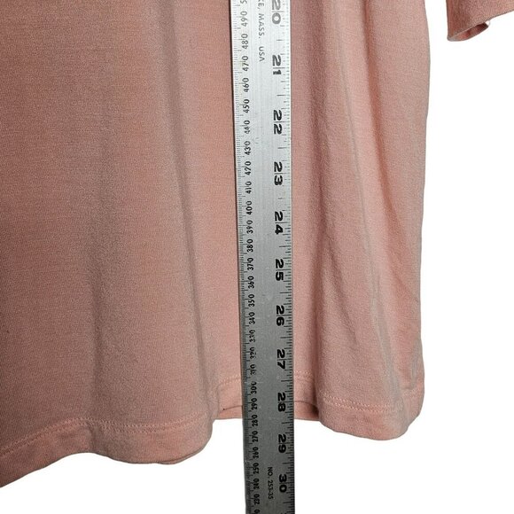 Chicos size 0 XS Half Sleeve Blush Pink Boat Neck‎ Model Spandex Neutral Cottage - Picture 7 of 9